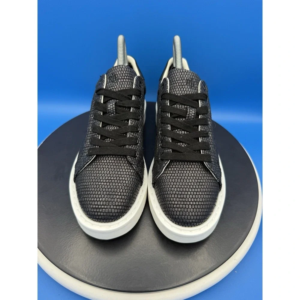 Lauren Ralph Lauren Angeline-4 Womens Size 7 Low Top Black Woven Lace Up Shoes